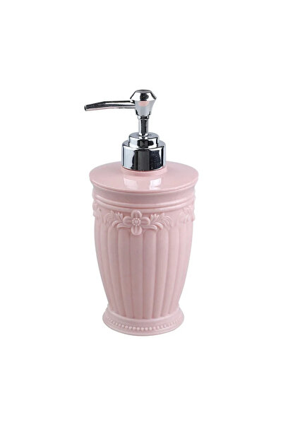 Choice Round Light Pink Fashion Stained Carved Liquid Soap Dispenser Bathroom...