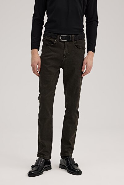 Jakamen Khaki Slim Fit Jean Denim Trousers