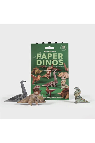 Choice مجموعة طي الورق الإبداعية على شكل ديناصورات (50 ورقة) - قطط، كلاب، دين...