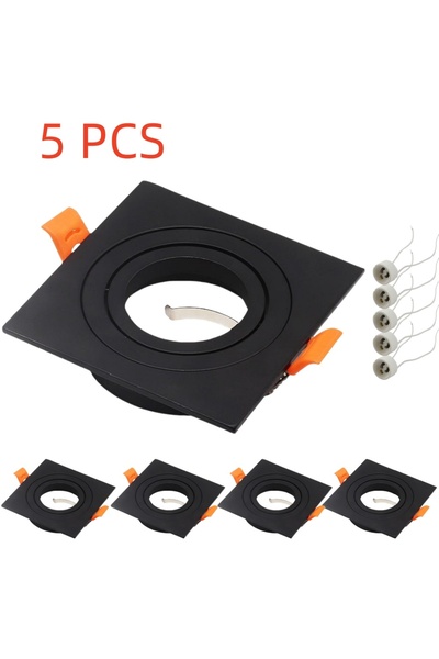 Choice 5 pcs Black-GU10 5 Pcs LED Ceiling Lighting with GU10 Lamp Socket Rece...