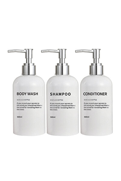 Choice Other Silver pump Refillable Shower Soap Bottles with Gold Pump, Shamp...