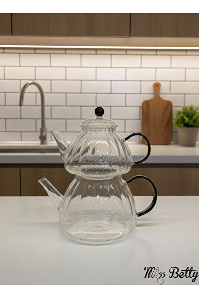 Miss Betty Glass Teapot Black