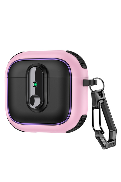 Choice غطاء سماعات أذن وردي اللون مزود بمشبك قفل متين لسماعات AirPods Pro 3، ...