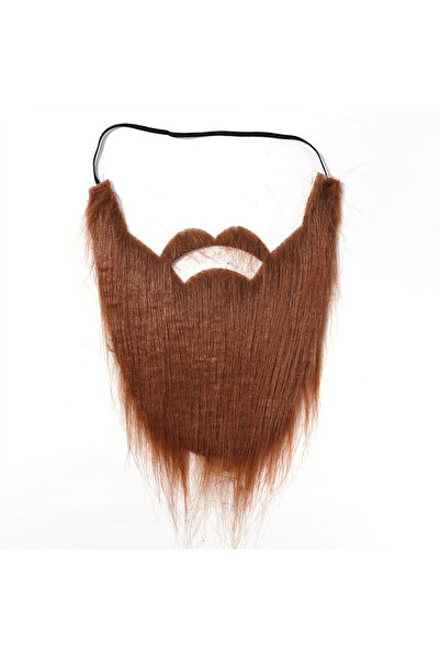Choice Dark Khaki Halloween Fake Bushy Beard Funny Brown Facial Hair for Disg...