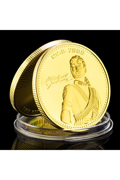 Choice عملة تذكارية ذهبية قابلة للتحصيل، تحمل صورة ملك البوب مايكل جاكسون (19...