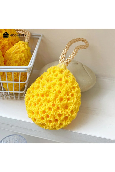 Choice1 yellow m Honeycomb Bath Ball Natural Sea Wool Replacement Dead Skin R...