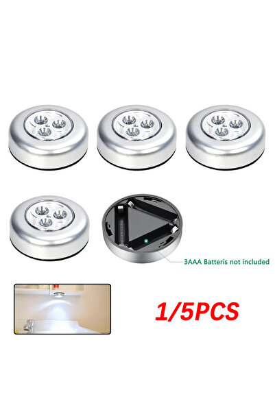 Choice 5Pcs 1/5pcs LED Lamp Bedroom Wardrobe Lighting Touch Control Night Lig...