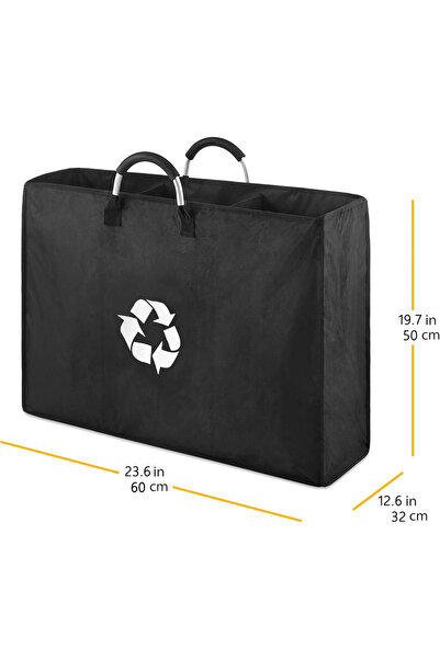 Choice black Recycled Bottle 3-Grid Storage Laundry Hamper • Detachable Organ...