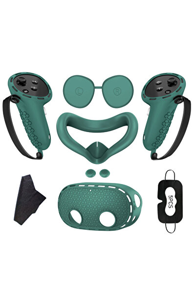 Choice green 7in1 VR Soft Durable Accessories for Meta Quest 3S Silicone Prot...