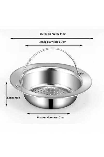 choice2 3 قطع من فلتر حوض المطبخ والحمام المصنوع من الفولاذ المقاوم للصدأ، مق...