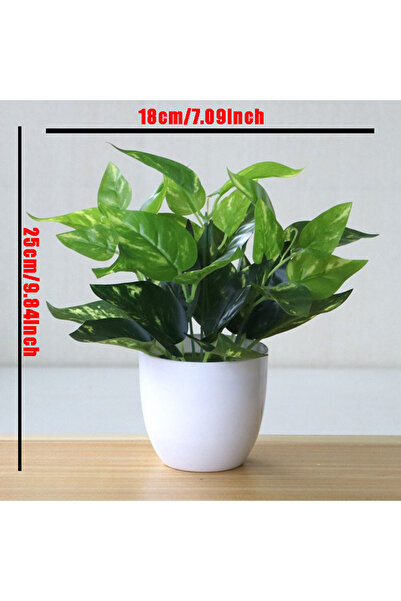 Choice B 1PC وعاء نباتات بأوراق صناعية بونساي حفلة مركز تجاري ديكور منزلي مكت...
