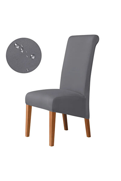 Choice 1PC A6 Dark gray 1Pc Solid Color Chair Cover Elastic XL Size Dining Ch...