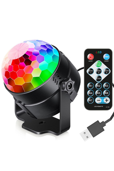 XIWANGFIRE مصباح حفلات صغير الحجم يعمل بمنفذ USB، مصباح كرة ديسكو، مصباح دي ج...