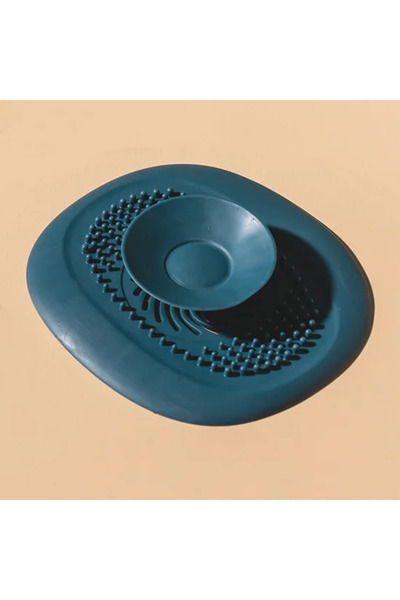 Choice3 مصفاة حوض مطبخ زرقاء مقاومة للرذاذ، غطاء مربع للصرف، يُضغط لإغلاقه، أ...