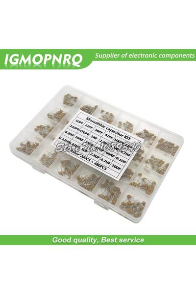 Choice 24values*20PCS =480PCS/lot Monolithic Ceramic Capacitor 10pF~10uF,cera...