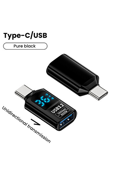 Choice محول عرض رقمي USB-C إلى USB-A أسود اللون، USB 3.2 بسرعة 10 جيجابت في ا...