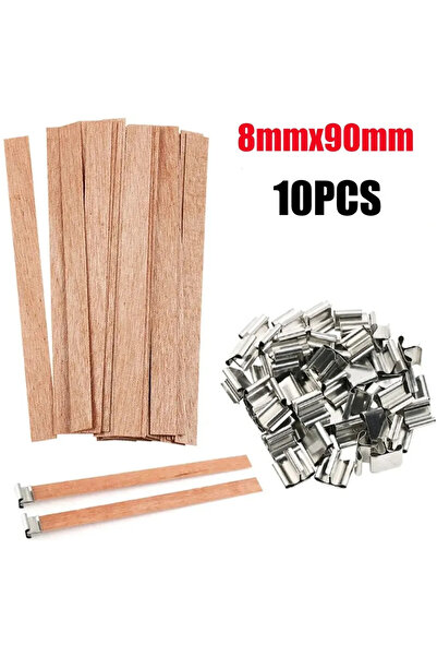 Choice S-10PCS DIY Wood Wick Soy Candle Kit All-in-One Set for Single-Wick & ...