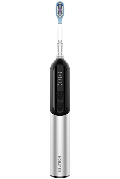 NEUTRON Şarjlı Sonik Diş Fırçası, Dijital Ekranlı Şarjlı Diş Fırçası (Silver)