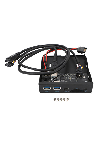 Choice لوحة أمامية سوداء مزودة بمنفذ USB 3.2 من الجيل الأول من النوع C لمحرك ...