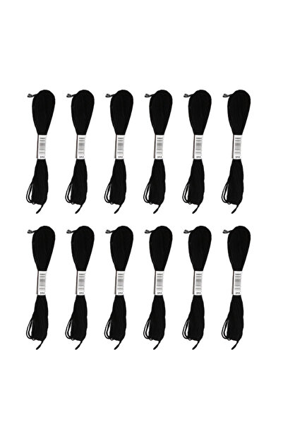 Choice 12 خيط تطريز صليب أسود لإكسسوارات الخياطة الحرفية المنزلية 12 أبيض + 1...