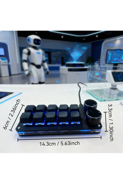 Choice Red Switch black Dual Knob + 10 Key Multi-layer Customizable Key Offic...