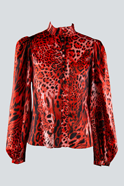 IDYL Brit Buttoned Printed Blouse