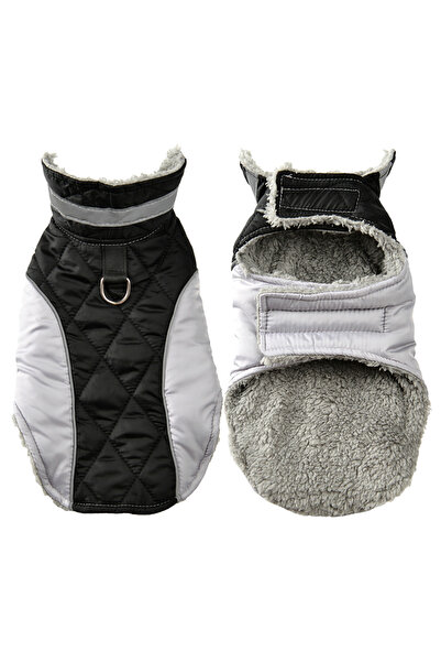 Choice3 M Black Fleece Warm Dog Vest Coat For Winter Waterproof Dogs Jacket W...