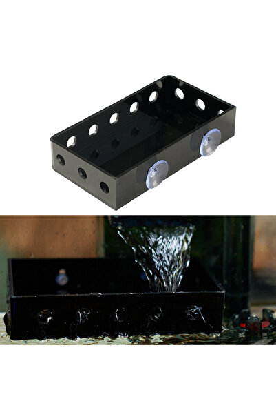 Choice حاجز فلتر حوض السمك الأسود مع منظم تدفق فلتر حوض السمك، ملحق حوض سمك م...