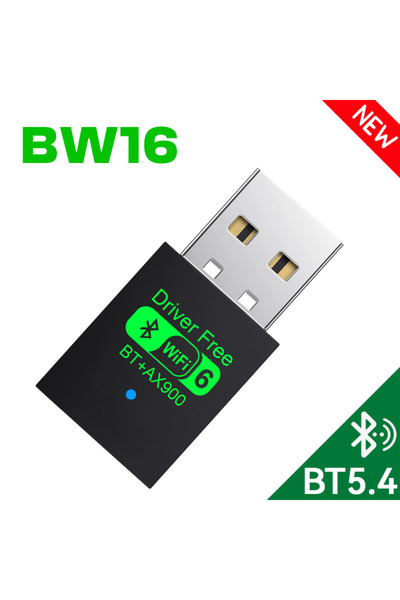 choice2 BW16 AX900 USB WiFi 6 Bluetooth 5.4 Adapter 2in1 Dongle Dual Band 2.4...