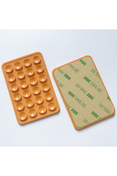 Choice Orange Silicone World Square Silicone Mobile Phone Fixing Suction Cup ...