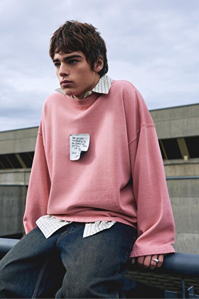 Pull & Bear Pink label sweatshirt