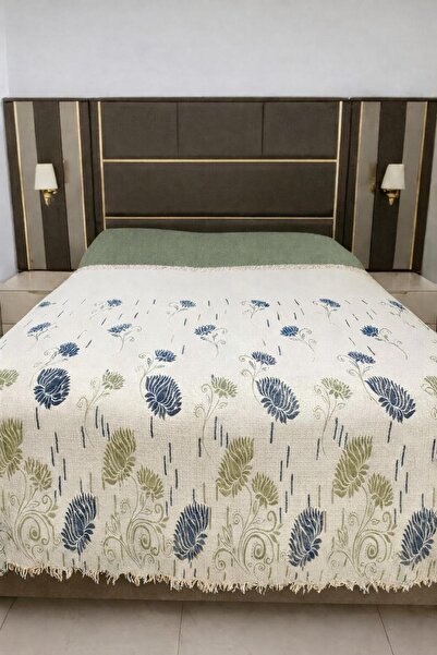 VİLERA HOME 100% Muslin Patterned 240*260 Battal Size Bedspread