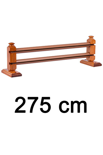 Perdejim Meşe Çetray Çift Raylı Rustik Perde Askısı S Pile ve Kornişli Perde ...