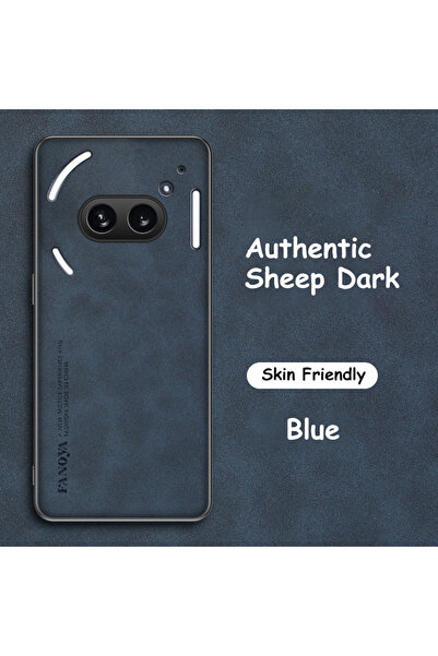 Choice جراب هاتف آيفون 2A من الجلد الصناعي الأزرق من ماركة "فور ناثينج"، غطاء...