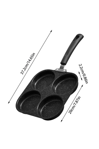 Choice black Four hole non stick frying pan - perfect for eggs, pancakes, etc...