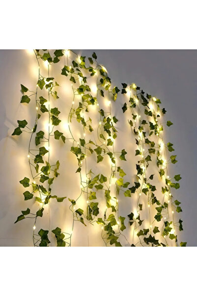 Choice سلسلة أضواء على شكل أوراق لبلاب خضراء تعمل بالبطارية بطول 5 أمتار و50 ...