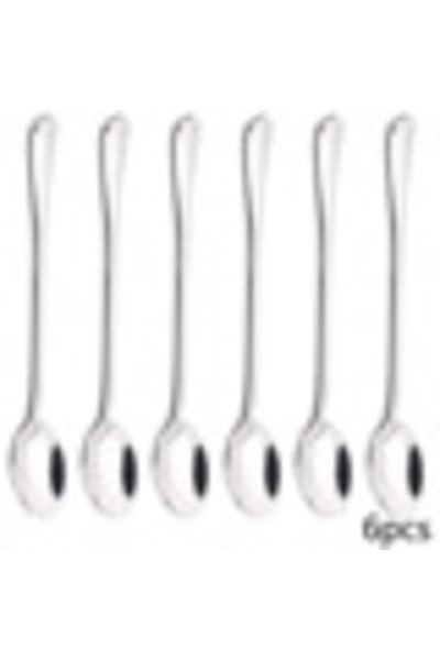 Choice 6pcs 6 Pcs Steel Dessert Spoons Milkshake Spoons Coffee Spoons Long Ha...