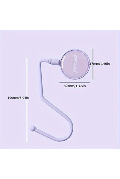 Choice خطاف حقيبة كتب بنفسجي اللون، مناسب للمكتب، غير لاصق، لا يترك أثراً، خط...