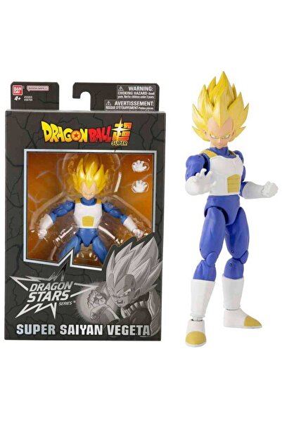 BANDAI 16 cm Dragon Ball Super Saiyan Vegeta Poseable Figure - Dragon Stars S...