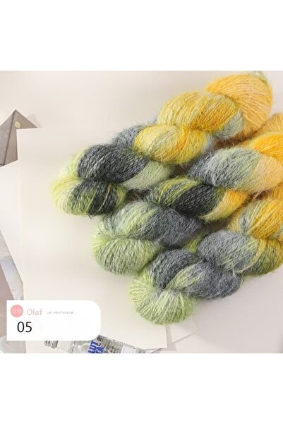 Choice 05 Section-Dyed Rainbow Color Gradient Colorful Wool Yarn. Material Pa...