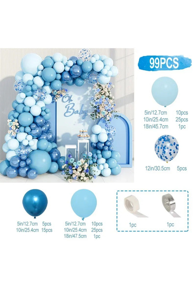 Choice Other style 3 Blue Balloon Garland Arch Kit Wedding Birthday Party Dec...