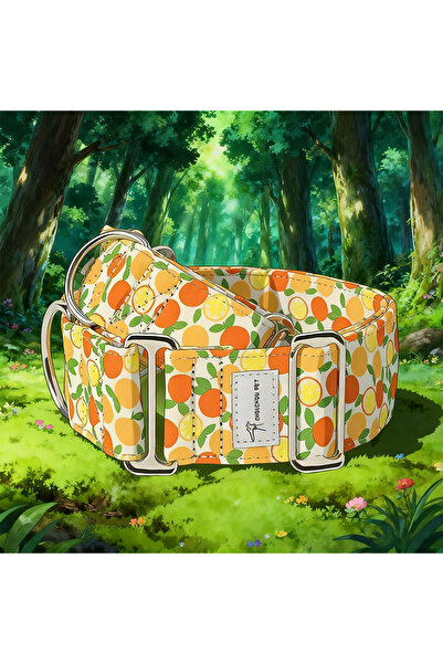 Choice طوق مارتيناجل برتقالي عريض قابل للتعديل للكلاب، طوق ناعم بنقوش مضادة ل...