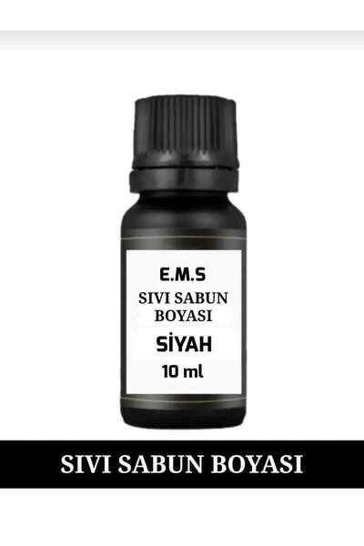 E.M.S AVM SİYAH SIVI SABUN BOYASI SABUN BAZI BOYASI 10 ML 1.KALİTE.