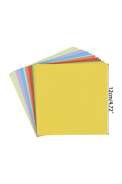 Choice B03 ١٠٠ قطعة من ورق الأوريغامي المربع بأربعة أحجام، قابل للطي على الوج...