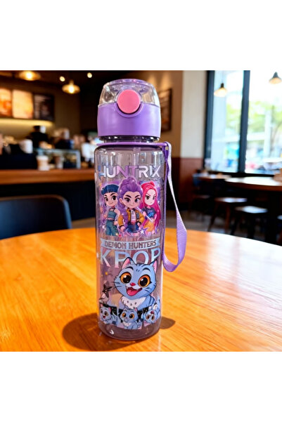 Choice Purple 700ML KPop Demon Hunters Straw Cup Portable for Hiking,– Letter...