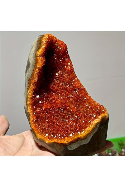 Choice 300-400 غرام، مجموعة واحدة مذهلة من بلورات الكوارتز البرتقالي - فكرة ه...