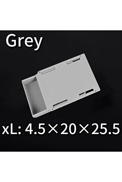 Choice صندوق تخزين مخفي رمادي كبير جدًا - قطعة واحدة - درج تخزين مكتبي - حامل...