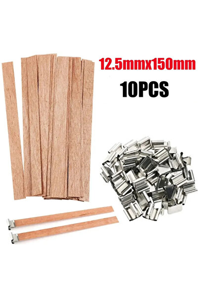 Choice M-10PCS DIY Wood Wick Soy Candle Kit All-in-One Set for Single-Wick & ...