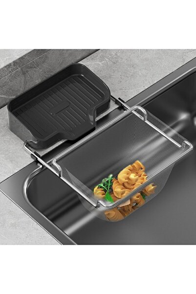 Choice رف متعدد الأغراض لتصريف مياه حوض المطبخ، طبقة واحدة، أسود، قطعة واحدة،...