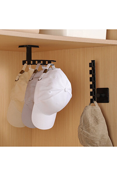 Choice Black 2pcs L-shaped hat hanger,no drilling wall mounted hair accessory...